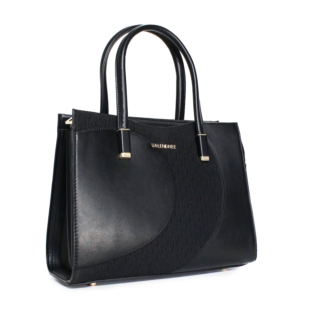 Dual-Tone Leather Handbag – Modern Chic Collection