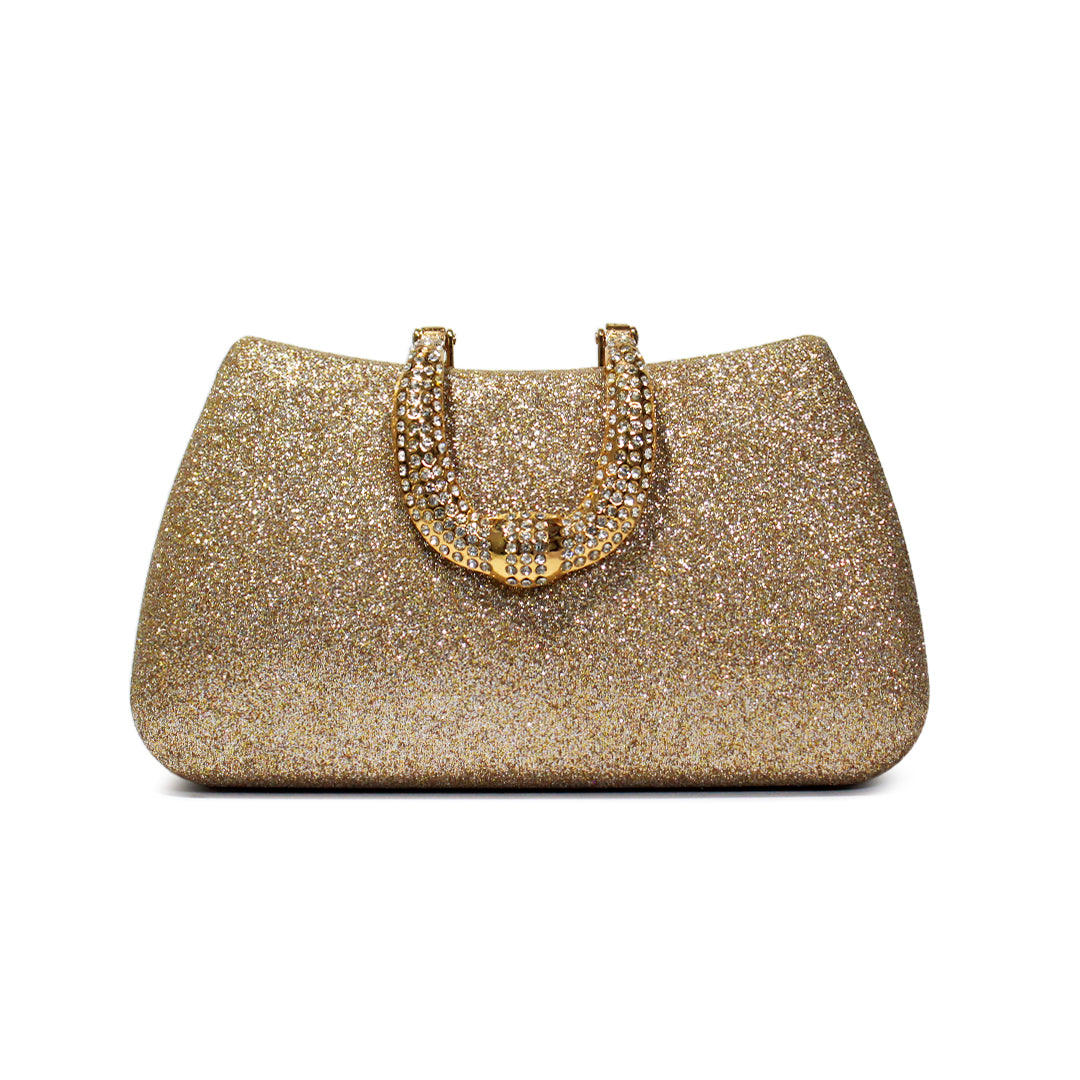 Elegant Metallic Buckle Clutch Bag