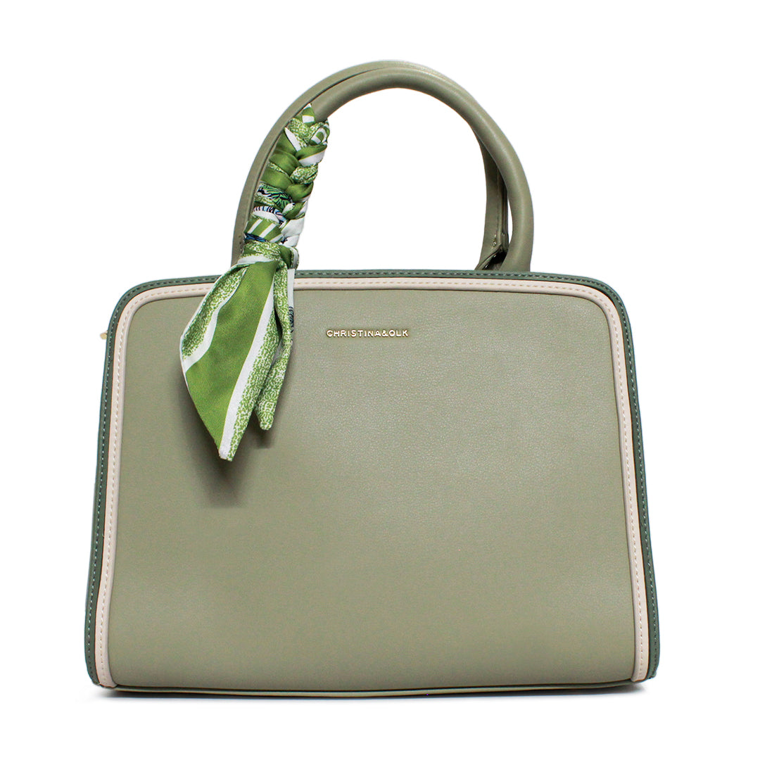 Elegant Women’s Handbag with Silk Scarf – Premium Tote Bag