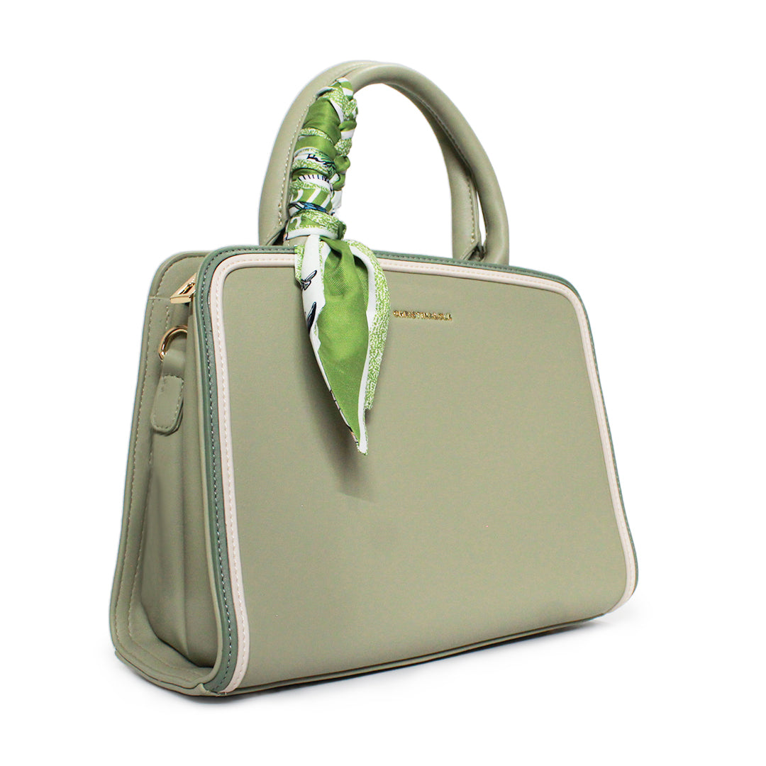 Elegant Women’s Handbag with Silk Scarf – Premium Tote Bag