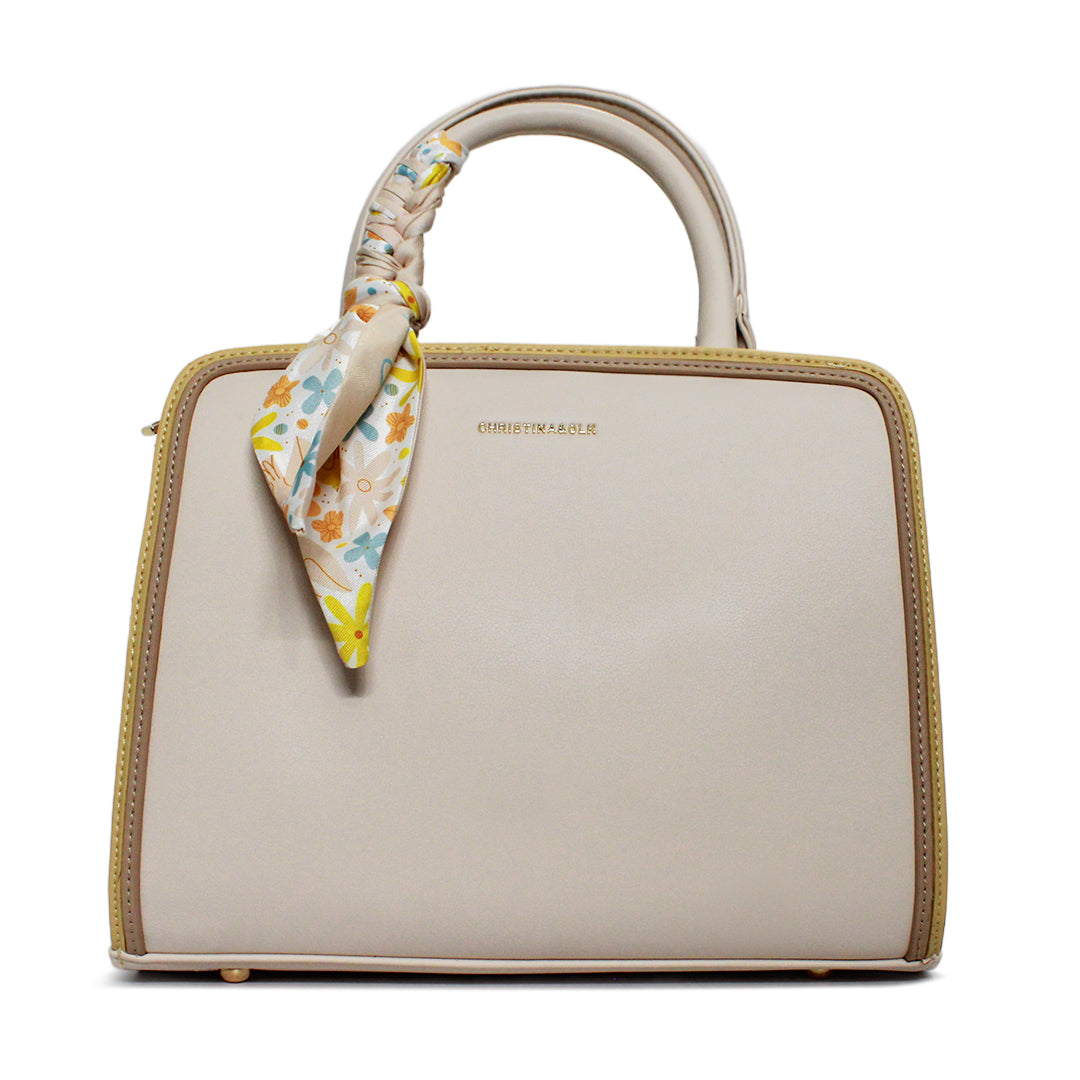 Elegant Women’s Handbag with Silk Scarf – Premium Tote Bag