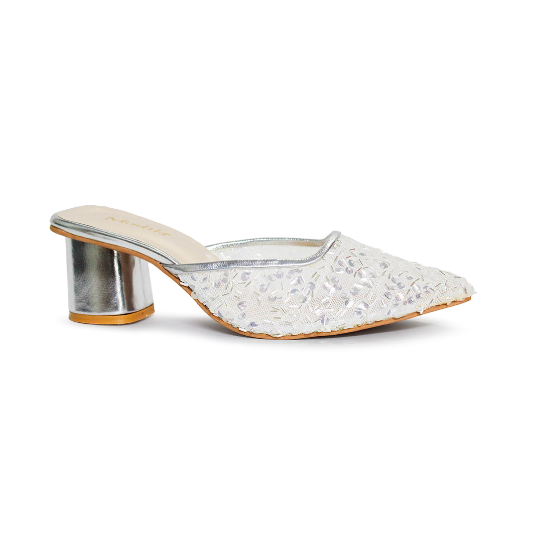 Pointed Toe Embellished Heels