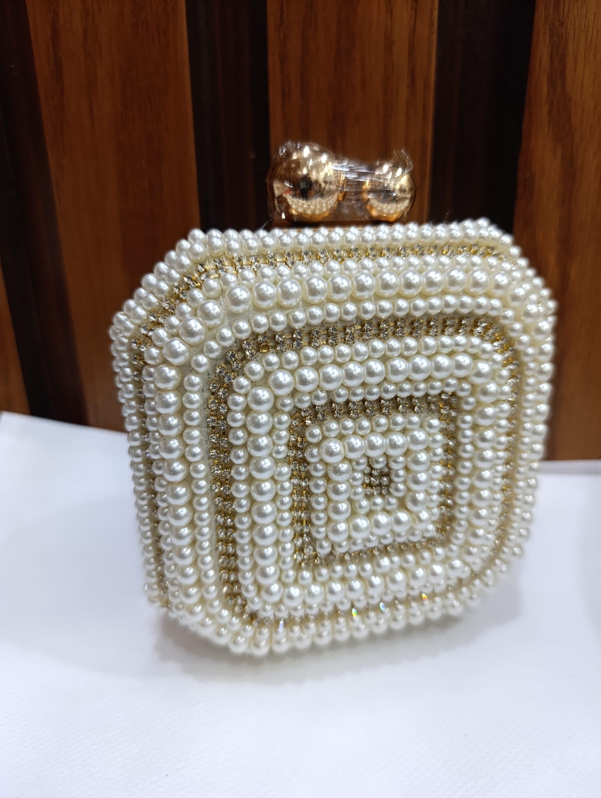 Fancy Cluch Stone and Pearl work