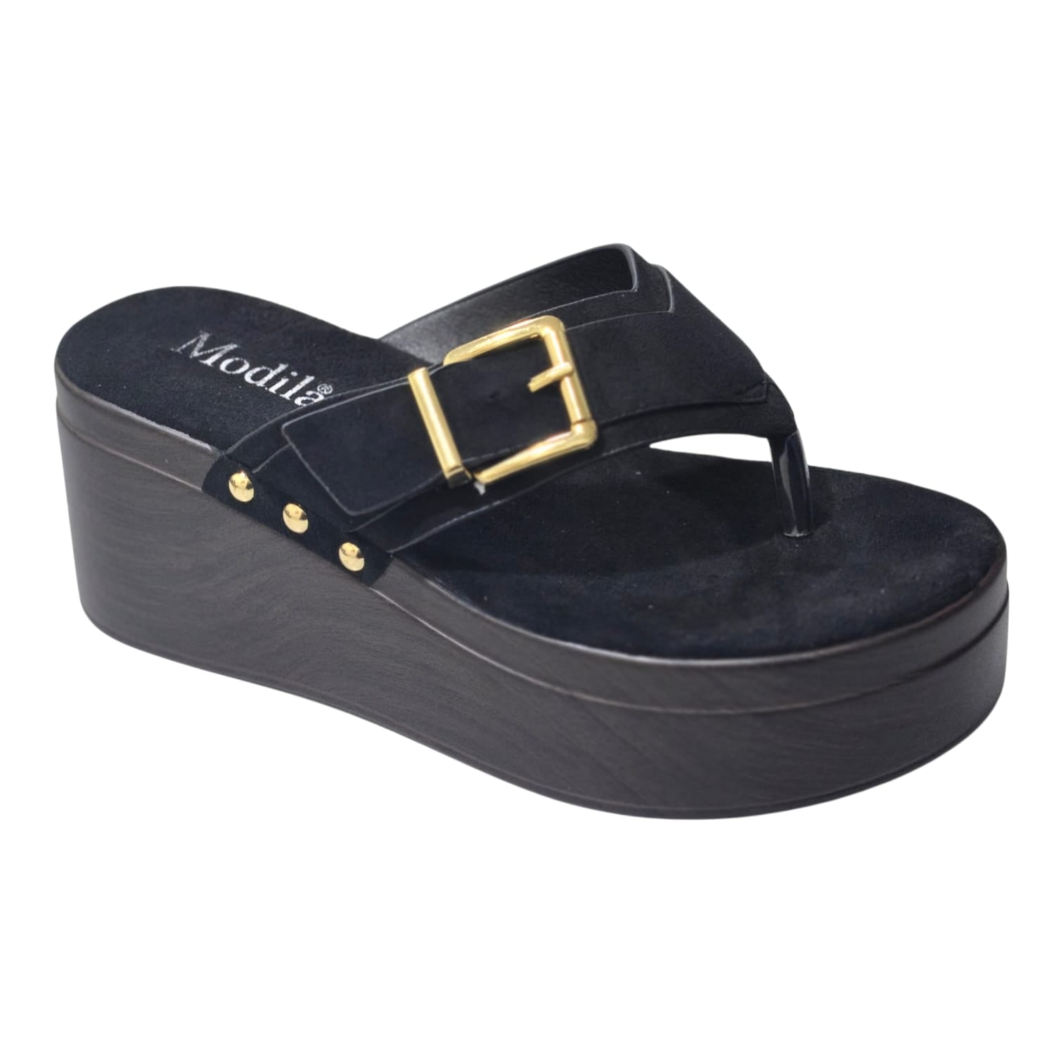 Textured Wedge Heel Slides