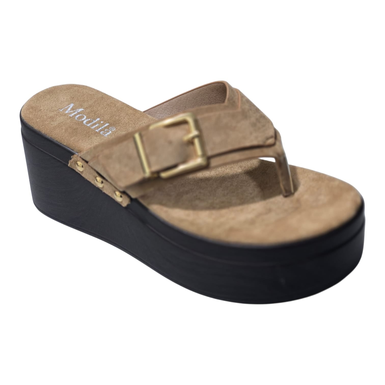 Textured Wedge Heel Slides