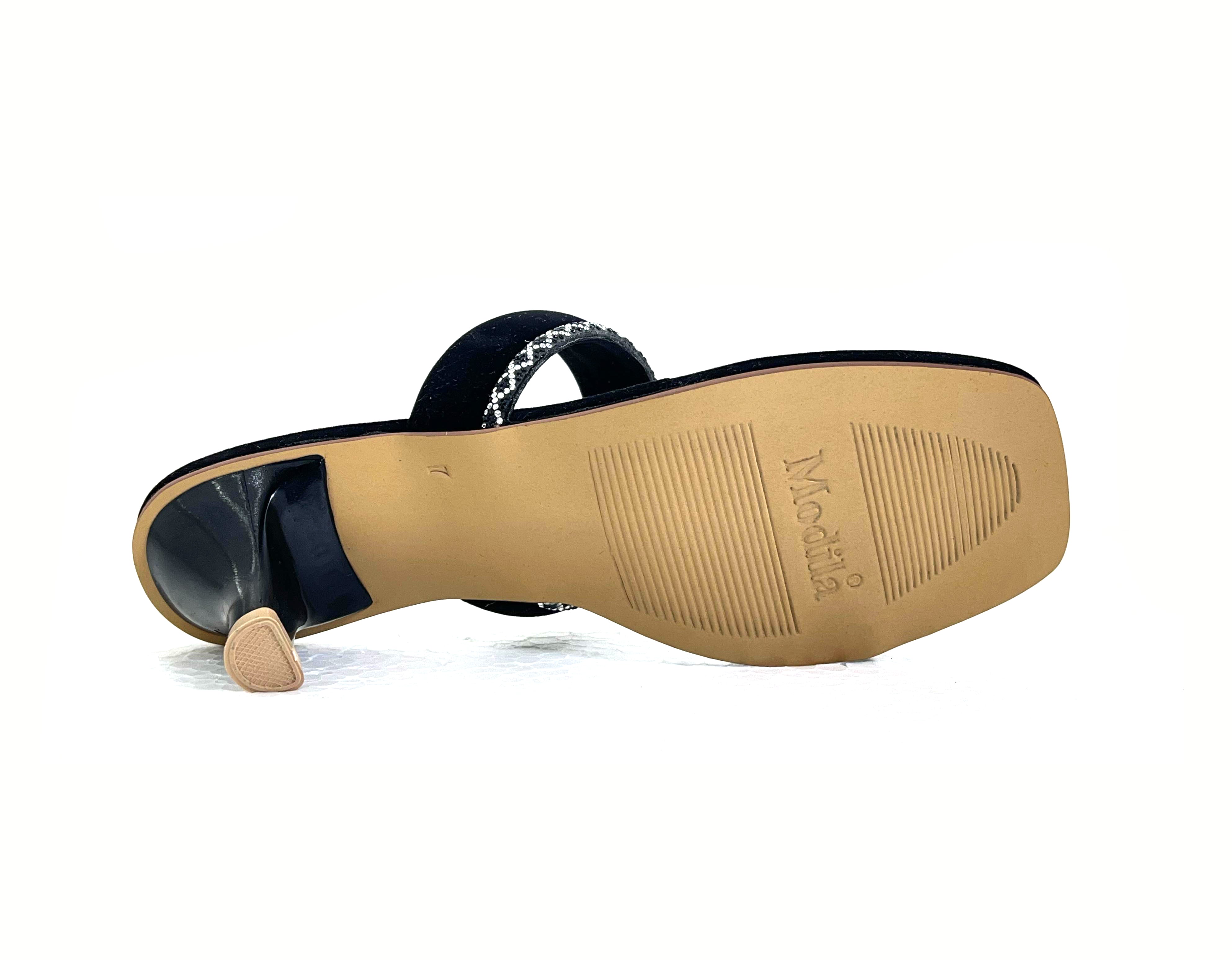 Stud Diamond Strap Heels