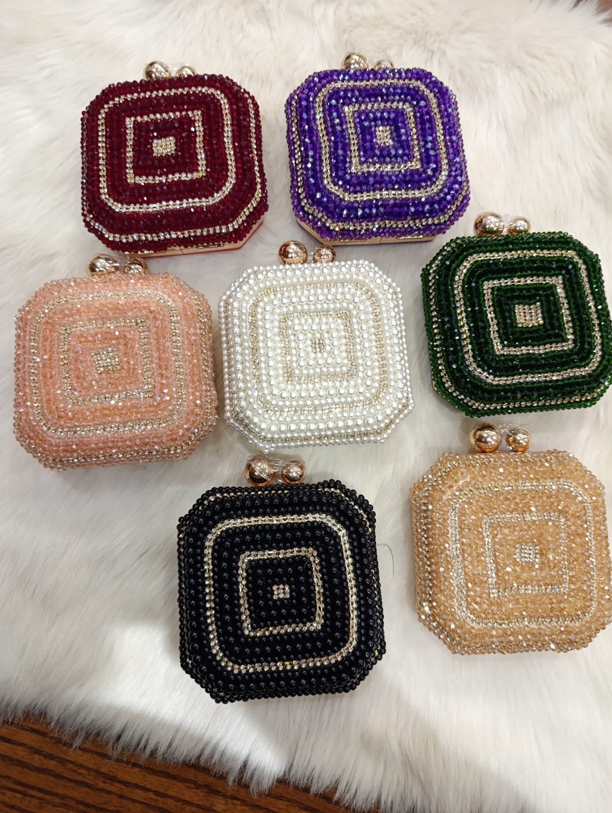 Fancy Cluch Stone and Pearl work