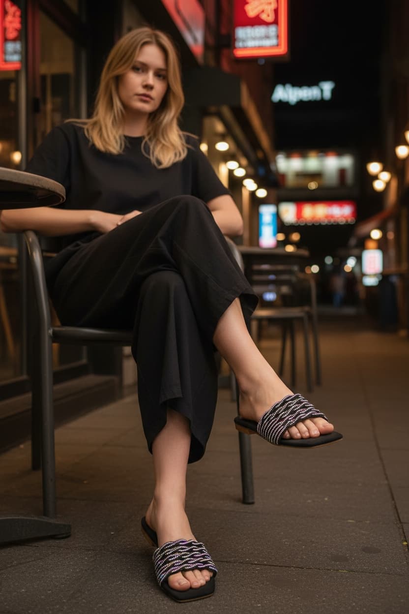 Embellished Flat Sandals