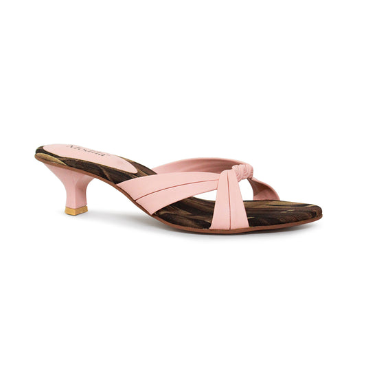 Cross Strap Kitten Heel Sandals