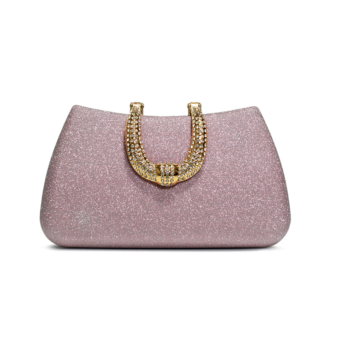 Elegant Metallic Buckle Clutch Bag