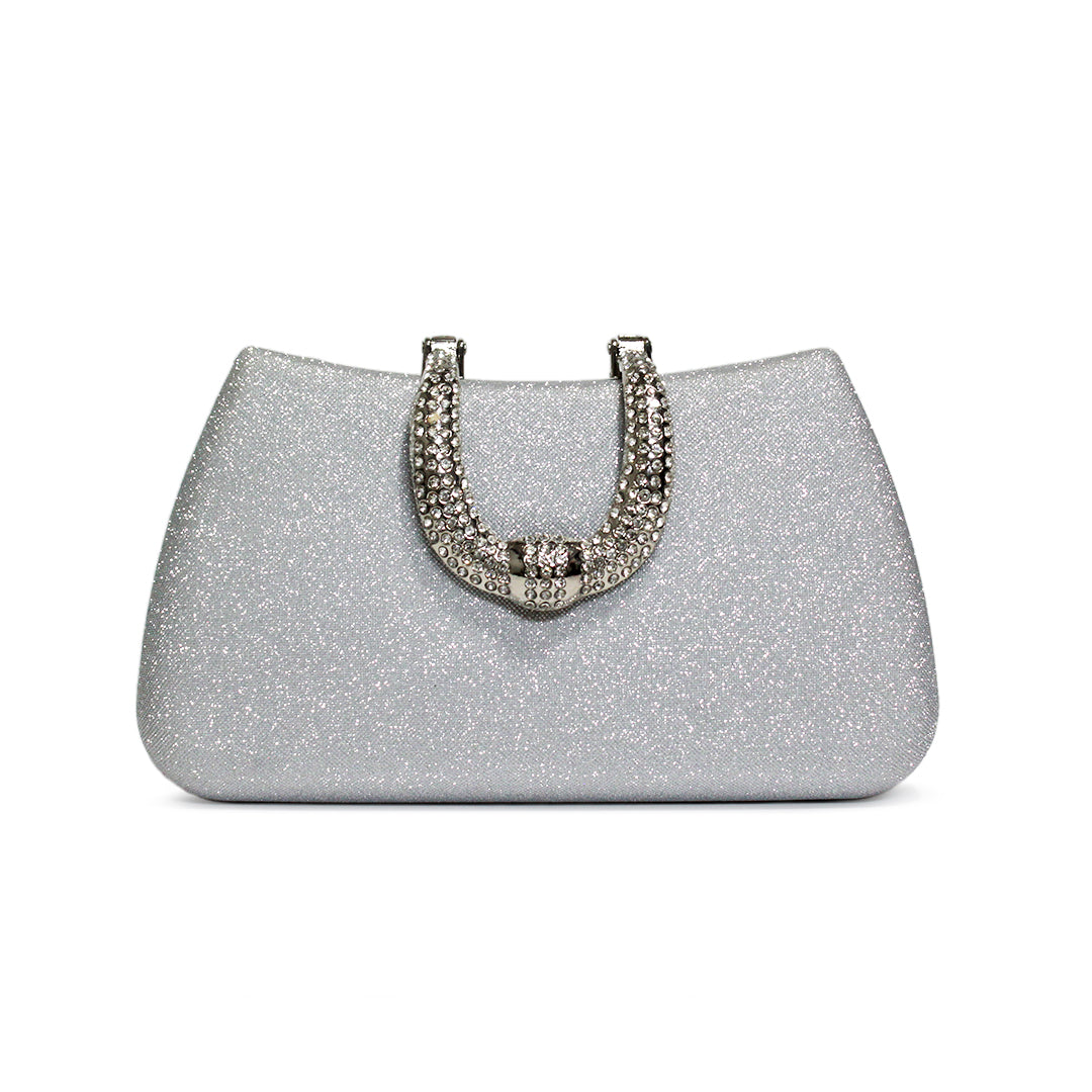 Elegant Metallic Buckle Clutch Bag