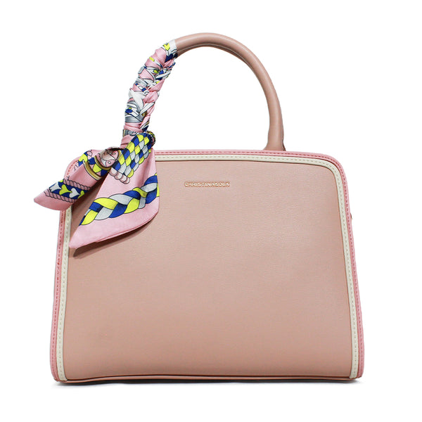 Elegant Women’s Handbag with Silk Scarf – Premium Tote Bag