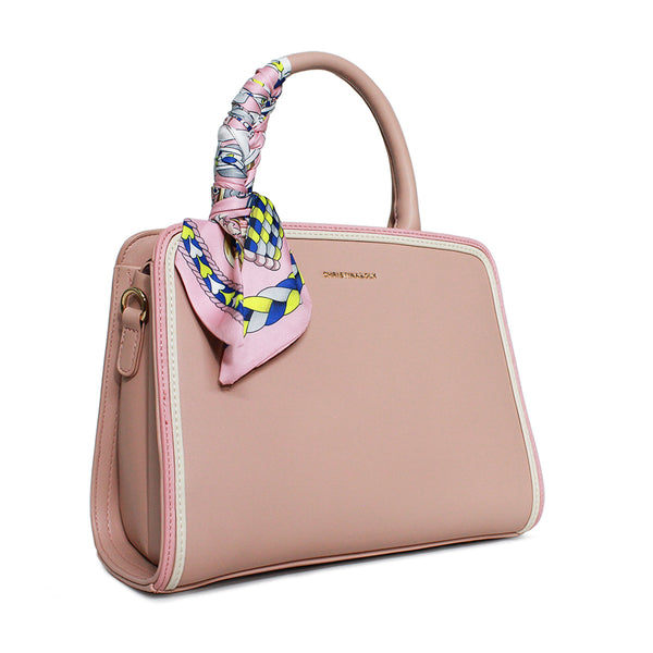 Elegant Women’s Handbag with Silk Scarf – Premium Tote Bag