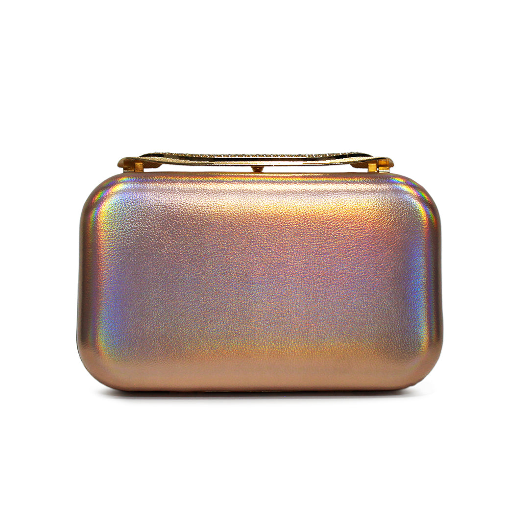 Iridescent Glossy Box Clutch