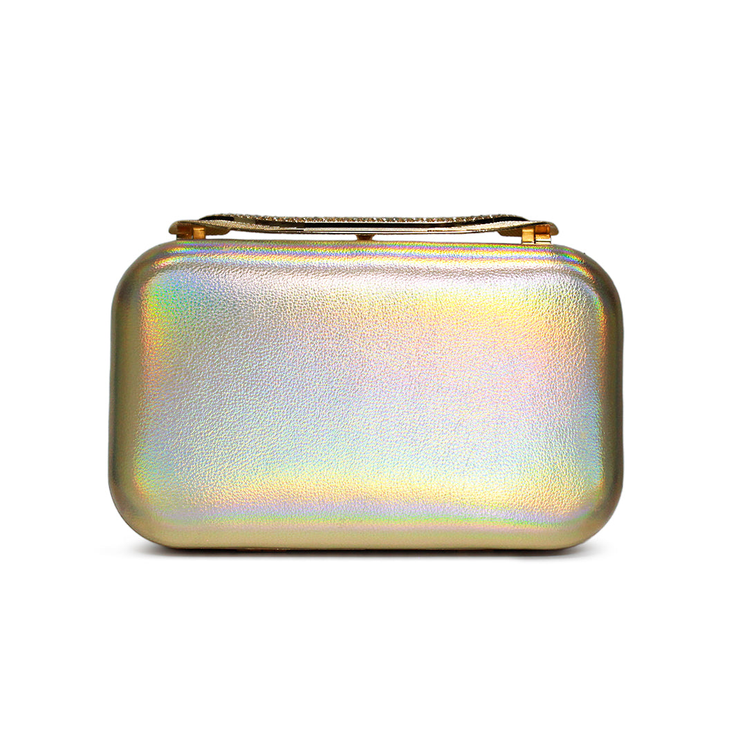 Iridescent Glossy Box Clutch