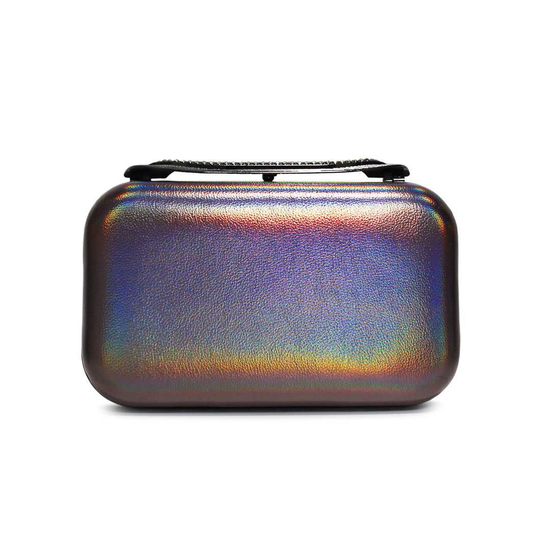 Iridescent Glossy Box Clutch