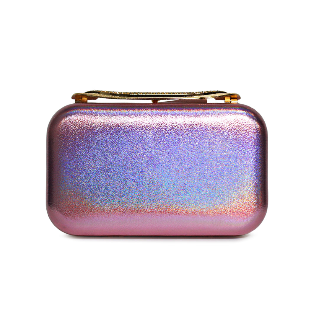 Iridescent Glossy Box Clutch