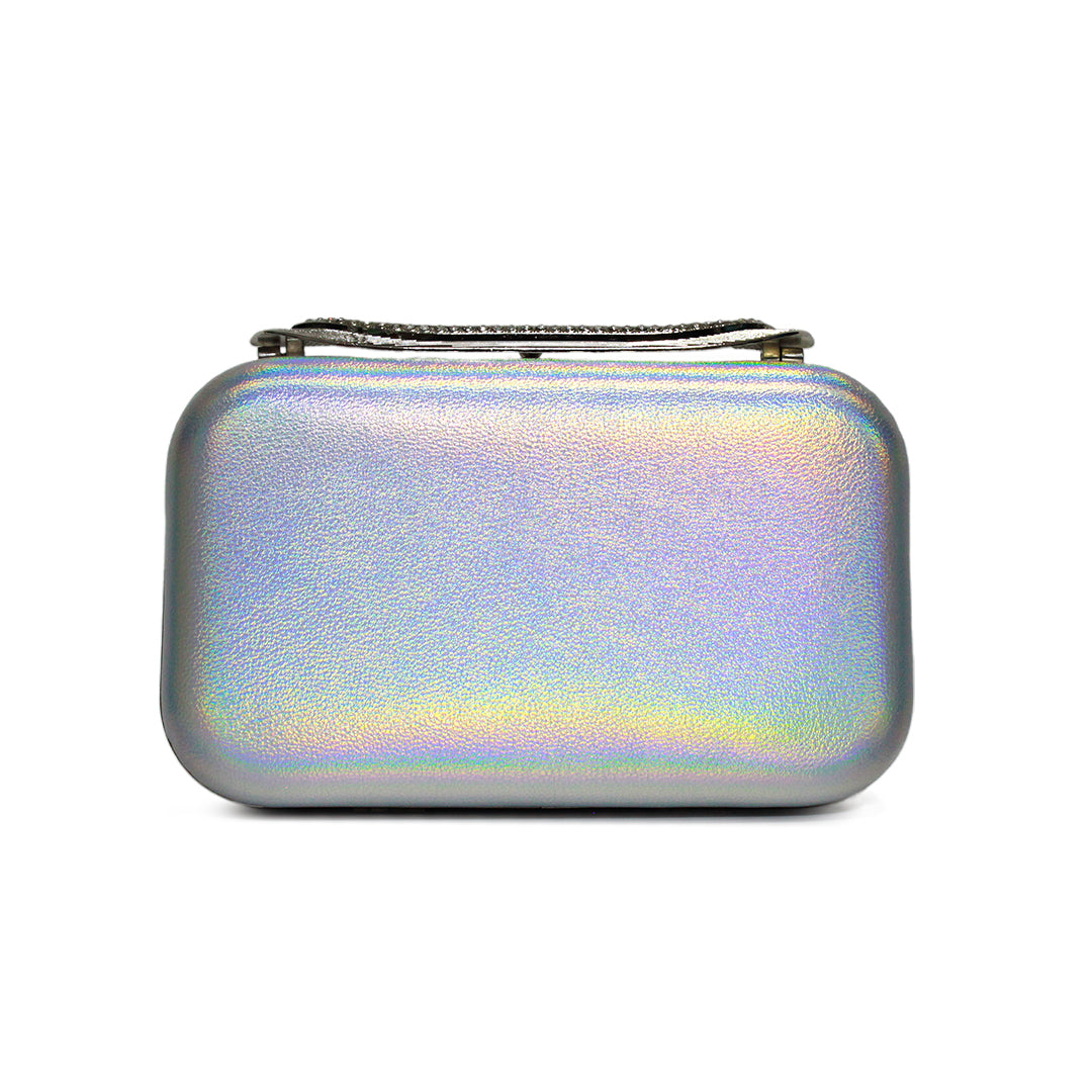 Iridescent Glossy Box Clutch
