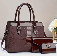 Elegant Stylish Tote Bag with Coin Purse and Card Holder, Multi-Functional Large Capacity Crossbody Bag, New Crocodile Print Design for Women, Travel-Friendly Shoulder/Shoulder/Crossbody Bag, Versatile Casual Luxury Large Capacity Bag