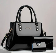 Elegant Stylish Tote Bag with Coin Purse and Card Holder, Multi-Functional Large Capacity Crossbody Bag, New Patent leather Design for Women, Travel-Friendly Shoulder/Shoulder/Crossbody Bag, Versatile Casual Luxury Large Capacity Bag