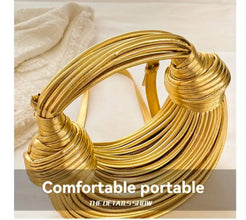 Trendy Design Sense handmade Dumpling bag Crossbody Knotted rope bag